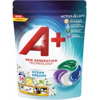 Капсули для прання А+ 4в1 Ocean Dream для всіх типів тканин, 56 шт